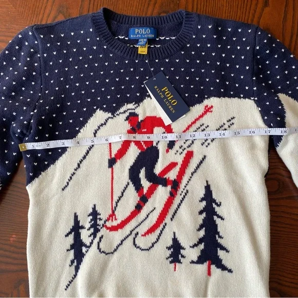 Polo Ralph Lauren Ski Print Sweater – Kids/Boys 14-16, Fits Women’s S/M - Picture 8 of 11